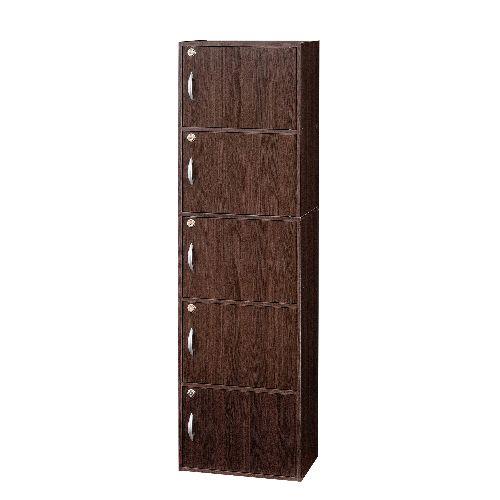 クロシオ 【組立式】39445 鍵付き5段ボックスR ブラウン