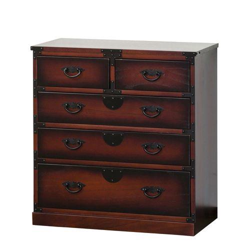 クロシオ 【完成品】民芸調 引出箪笥 幅67cm