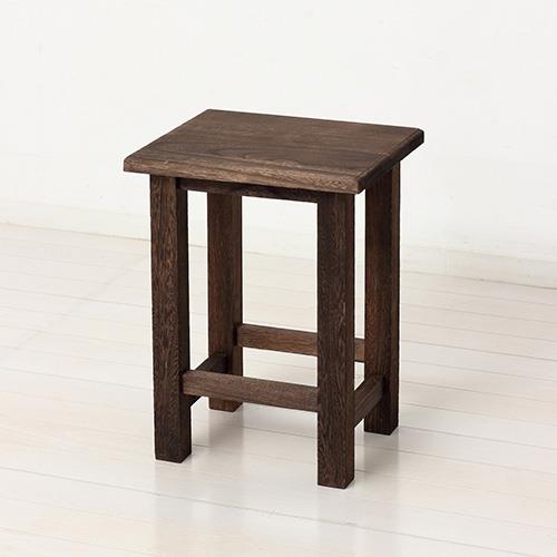 クロシオ 【完成品】64853 焼桐 角スツール ブラウン