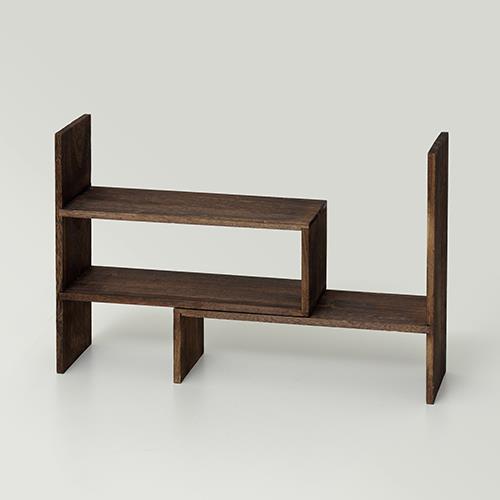 クロシオ 【完成品】64855 焼桐 スライドディスプレイラック ブラウン