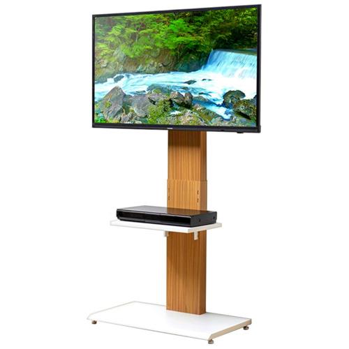 クロシオ 【組立式】壁掛け風テレビ台 ハイ ナチュラル 60V型まで