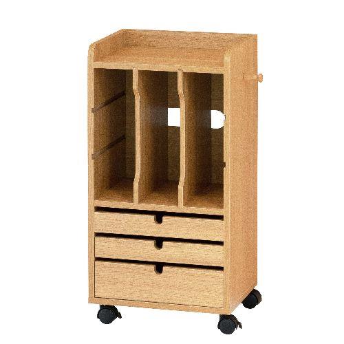 クロシオ 【組立式】 74631 リビングワゴン ナチュラル