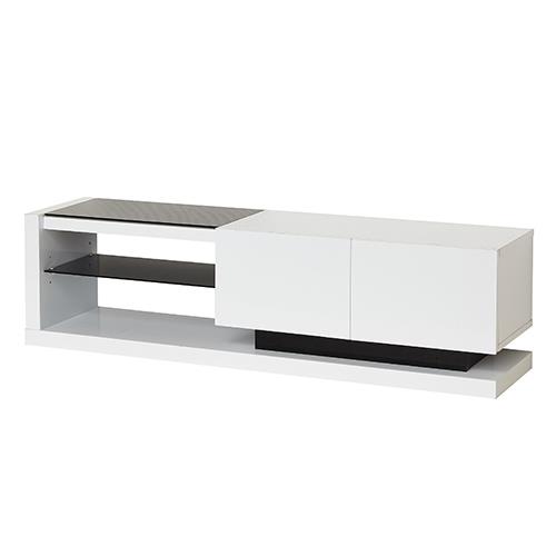 クロシオ 【組立式】 鏡面テレビボードW120 ホワイト