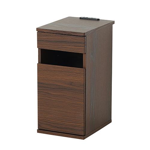 クロシオ 【完成品】コンセント付ダストボックス BR ブラウン
