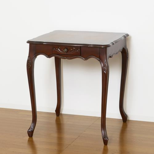 クロシオ 【一部組立】コモ ダイニングテーブル75 幅75cm 引出付 ブラウン