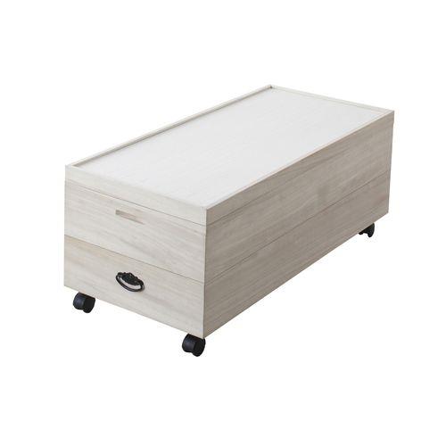 クロシオ 【完成品】総桐衣裳ケース 2段 キャスター付