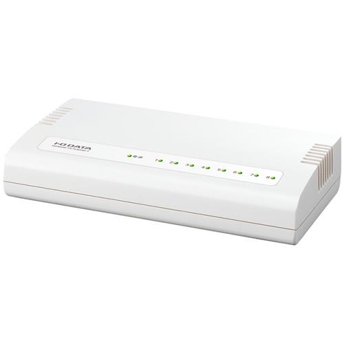 IODATA(アイ・オー・データ) ETX-ESH08WC ホワイト 100BASE-TX 10BASE-Te対応 8ポート レイヤー2スイッチングハブ