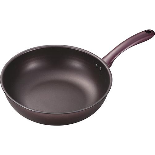 京セラ(KYOCERA) CFF-G28FA-BBR ブラック/ブラウン セラフォート ガス火 フライパン 28cm 炒め