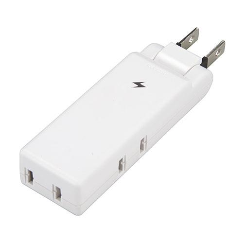 ヤザワ Y02CMK300WH ホワイト 雷ガード付極小コーナータップ3個口