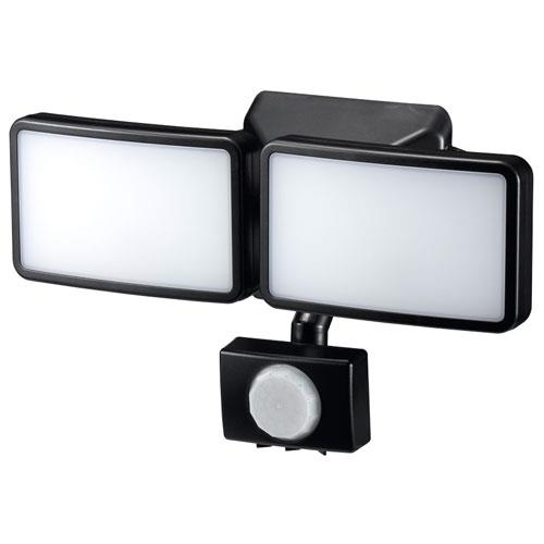 ヤザワ SLR6LEA2 ブラック AC式 6WLED センサーライト 2灯