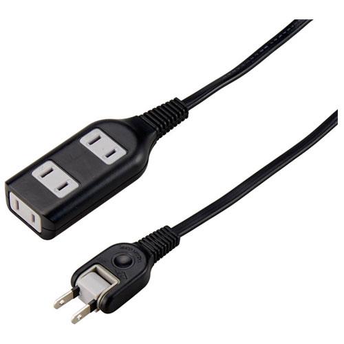 ヤザワ Y02S3005BK ブラック 耐トラ付タップ 3個口 上挿し2・横挿し1 0.5m