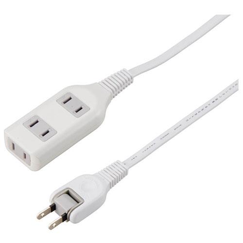 ヤザワ Y02S3005WH ホワイト 耐トラ付タップ 3個口 上挿し2・横挿し1 0.5m