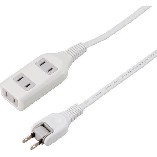 ヤザワ 耐トラ付タップ 3個口 上挿し2・横挿し1 2m Y02S302WH ホワイト