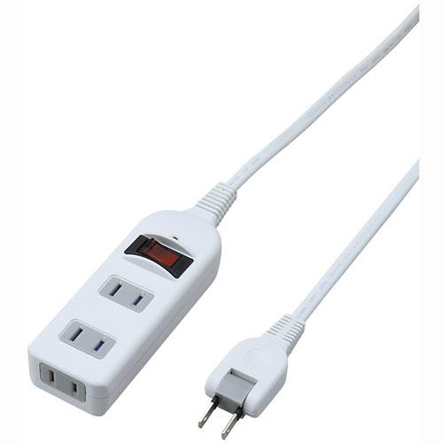 ヤザワ ノイズフィルター集中SW付3個口2m白 3個口 Y02BNS312WH ホワイト