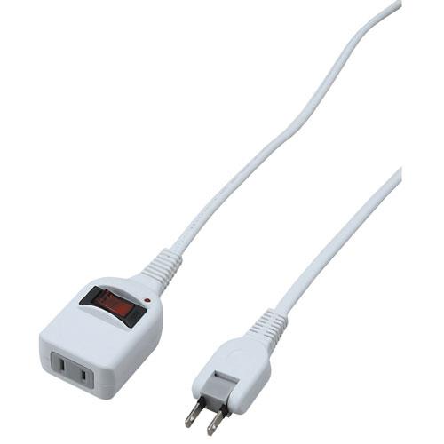 ヤザワ Y02BKNS113WH ホワイト ノイズフィルター集中スイッチ付1個口 3m