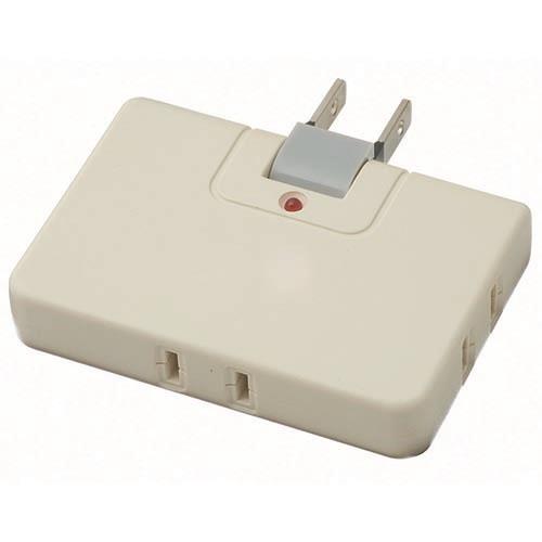 ヤザワ Y02CK300WH ホワイト 雷サージ付コーナータップ3個口