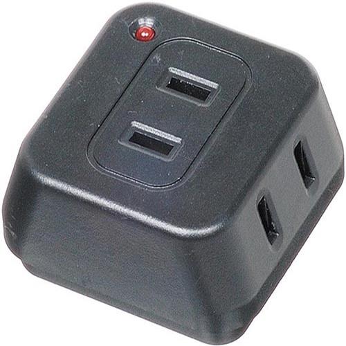 ヤザワ Y02TK300BK ブラック 雷サージ付トリプルタップ3個口