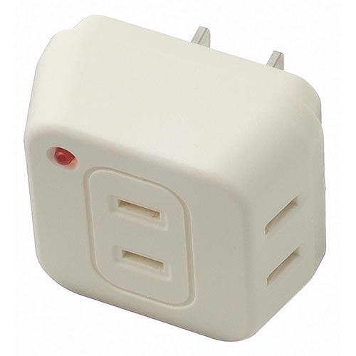 ヤザワ Y02TK300WH ホワイト 雷サージ付トリプルタップ3個口