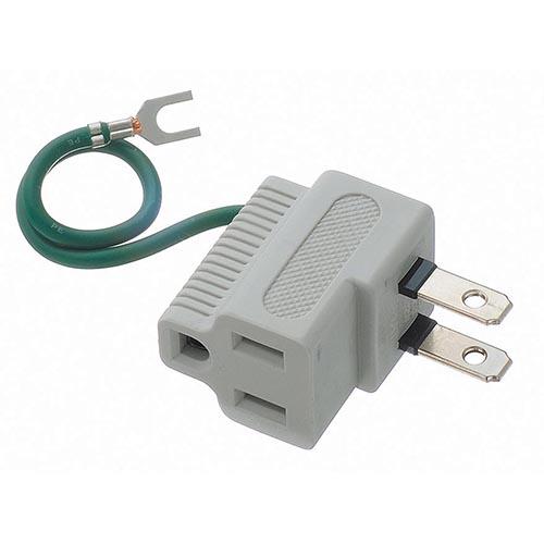 ヤザワ Y02SA04W ホワイト 3Pプラグ対応L型プラグアダプター