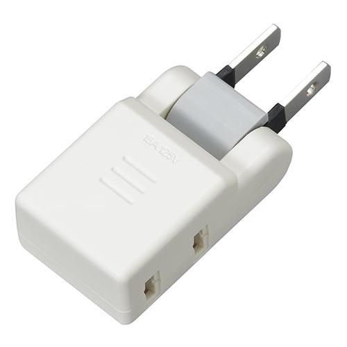 ヤザワ Y02CM200WH ホワイト 極小コーナータップ2個口