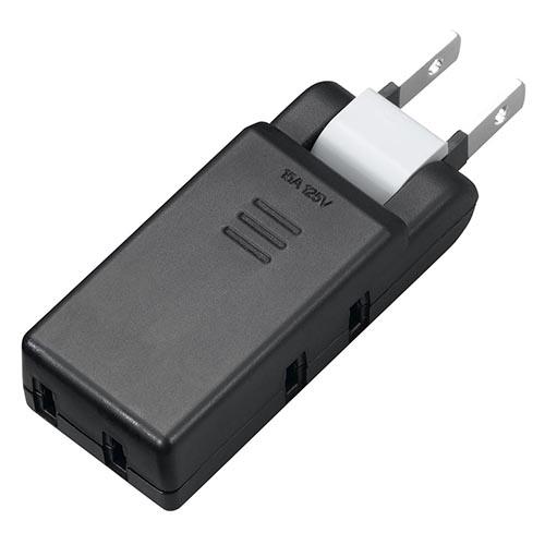 ヤザワ Y02CM300BK ブラック 極小コーナータップ3個口