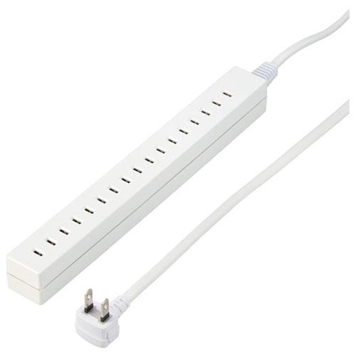 ヤザワ H85015WH2 ホワイト 差し込みフリータップベーシック 8.5個口 上挿し 1.5m