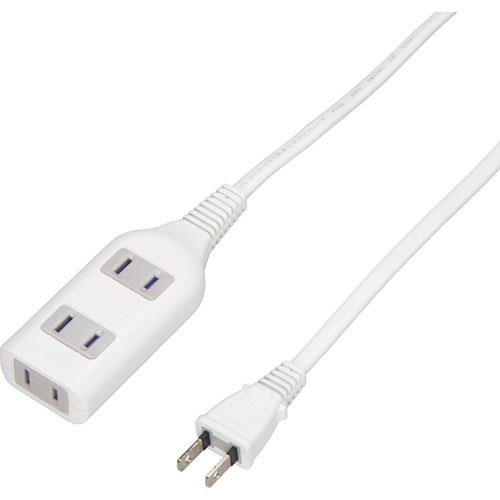 ヤザワ テーブルタップ 3個口 上挿し2・横挿し1 2m HSL302WH ホワイト