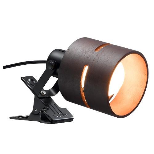 ヤザワ CLX60X01DW ダークウッド ウッドセードクリップライト