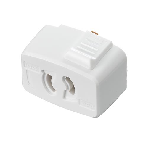 ヤザワ SF6013WH ホワイト ライティングダクト用抜け止コンセントプラグ