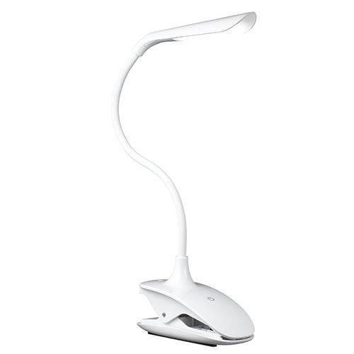 ヤザワ CFL05W02WH ホワイト 調光式フレキシブルクリップライト