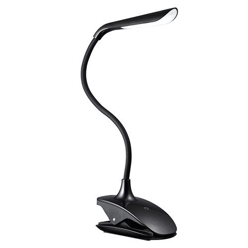 ヤザワ CFL05W02BK ブラック 調光式フレキシブルクリップライト