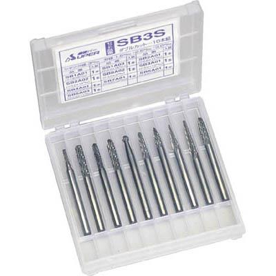 スーパーツール SB6S2 超硬バーシャンク径6ミリ 10本組セット:4種類入り