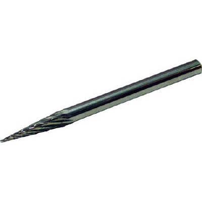 スーパーツール SB5A03 超硬バーシャンク径3mm 円錐型 ダブルカット刃径:3.0波長:11