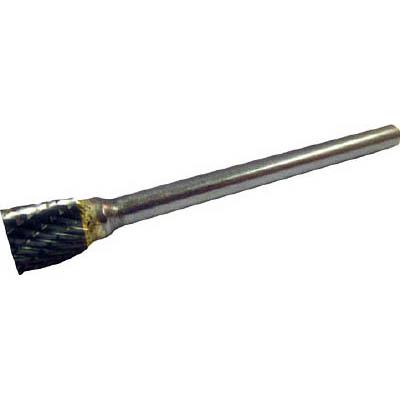 スーパーツール SB52B09 超硬バーシャンク径3ミリ 逆テーパー型 ダブルカット 刃径：6.3