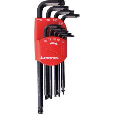 スーパーツール HTLB9S ロングボールポイントヘックスローブレンチ 9本組 T8~T50