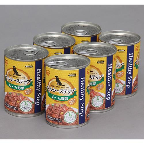アイリスオーヤマ(Iris Ohyama) P-HLC-BV×6 ヘルシーステップ ビーフ&野菜 6缶パック