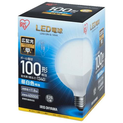アイリスオーヤマ(Iris Ohyama) LDG12N-G-10V4 LED電球 昼白色 E26口金 100W形相当 1340lm