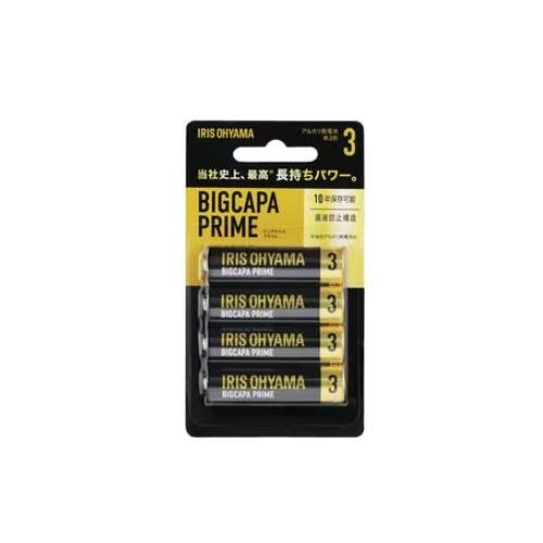 アイリスオーヤマ(Iris Ohyama) LR6BP/4B BIGCAPA PRIME アルカリ乾電池 単3形 4本パック