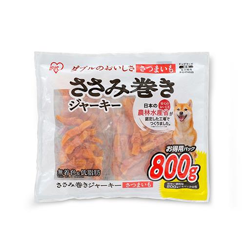 アイリスオーヤマ(Iris Ohyama) P-IJ-PN800 ささみ巻きジャーキーさつまいも800g