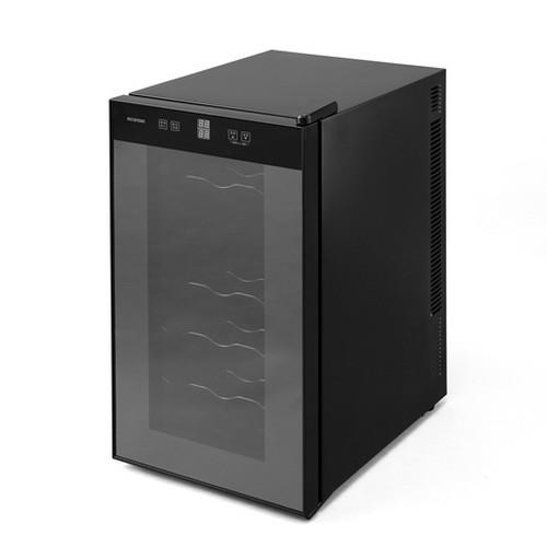 【長期保証付】アイリスオーヤマ(Iris Ohyama) IWC-P182A-B ブラック 18本用ワインセラー 2段式個別温度管理可能 50L ペルチェ式