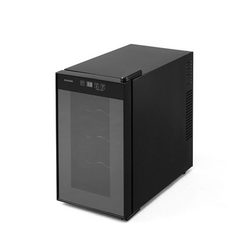 【設置】アイリスオーヤマ(Iris Ohyama) IWC-P081A-B ブラック 8本用ワインセラー 25L ペルチェ式