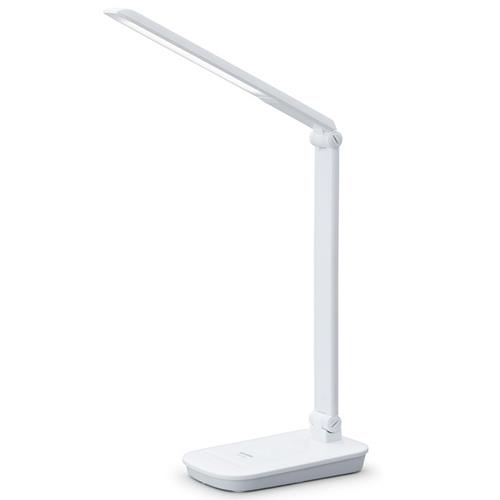 アイリスオーヤマ(Iris Ohyama) LDL-QFD-W LEDデスクライトQi充電シリーズ 平置きタイプ 調光