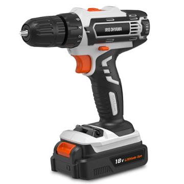 アイリスオーヤマ(Iris Ohyama) JCD25 ホワイト 充電式ドライバドリル ビットセット 10本 付き