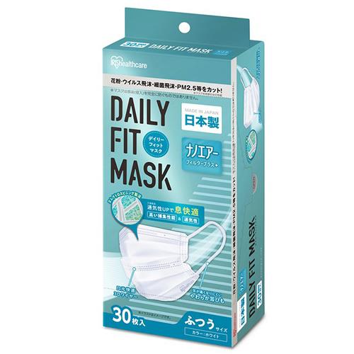 アイリスオーヤマ(Iris Ohyama) PN-DNI30L デイリーフィットマスク ナノエアーフィルタープラス ふつう 30枚入