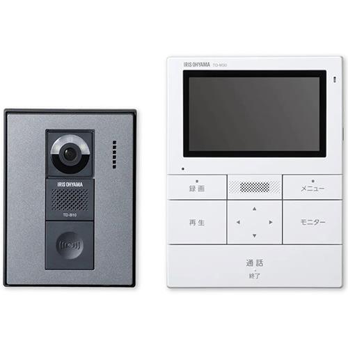 アイリスオーヤマ(Iris Ohyama) TD-SM3010T-WSH ホワイト/ガンメタリック テレビドアホン