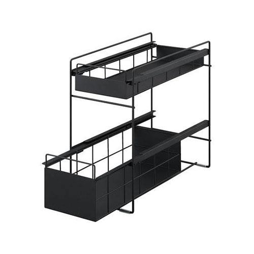 アイリスオーヤマ(Iris Ohyama) シンク下引き出しラック スリム ブラック ブラック SSR-200