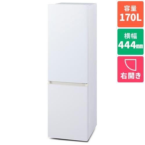 アイリスオーヤマ(Iris Ohyama) IRSD-17A-WH 2ドア ナチュラルホワイト 冷凍冷蔵庫 右開き 170L 幅444mm