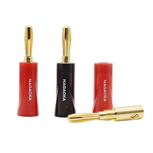 ナガオカ BAP01 ブラック/レッド バナナプラグ 4～4.5mmバナナジャックに適合