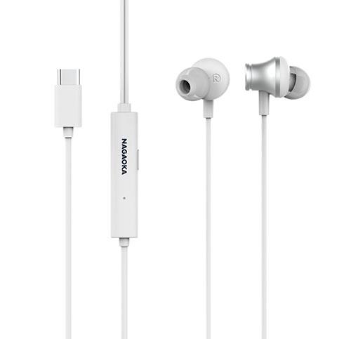 ナガオカ NTYPEC02SV シルバー ANC機能搭載、USB TYPE-C接続のカナル型有線イヤホン