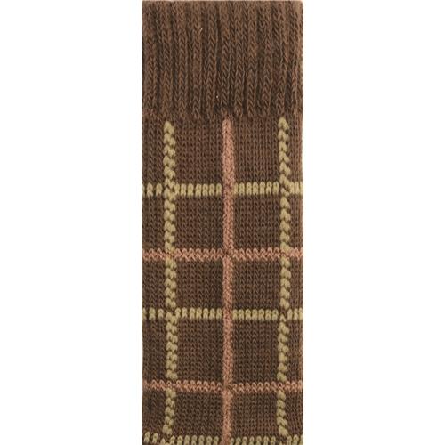 コジット 脱げにくいチェアソックス チェック ダークブラウン